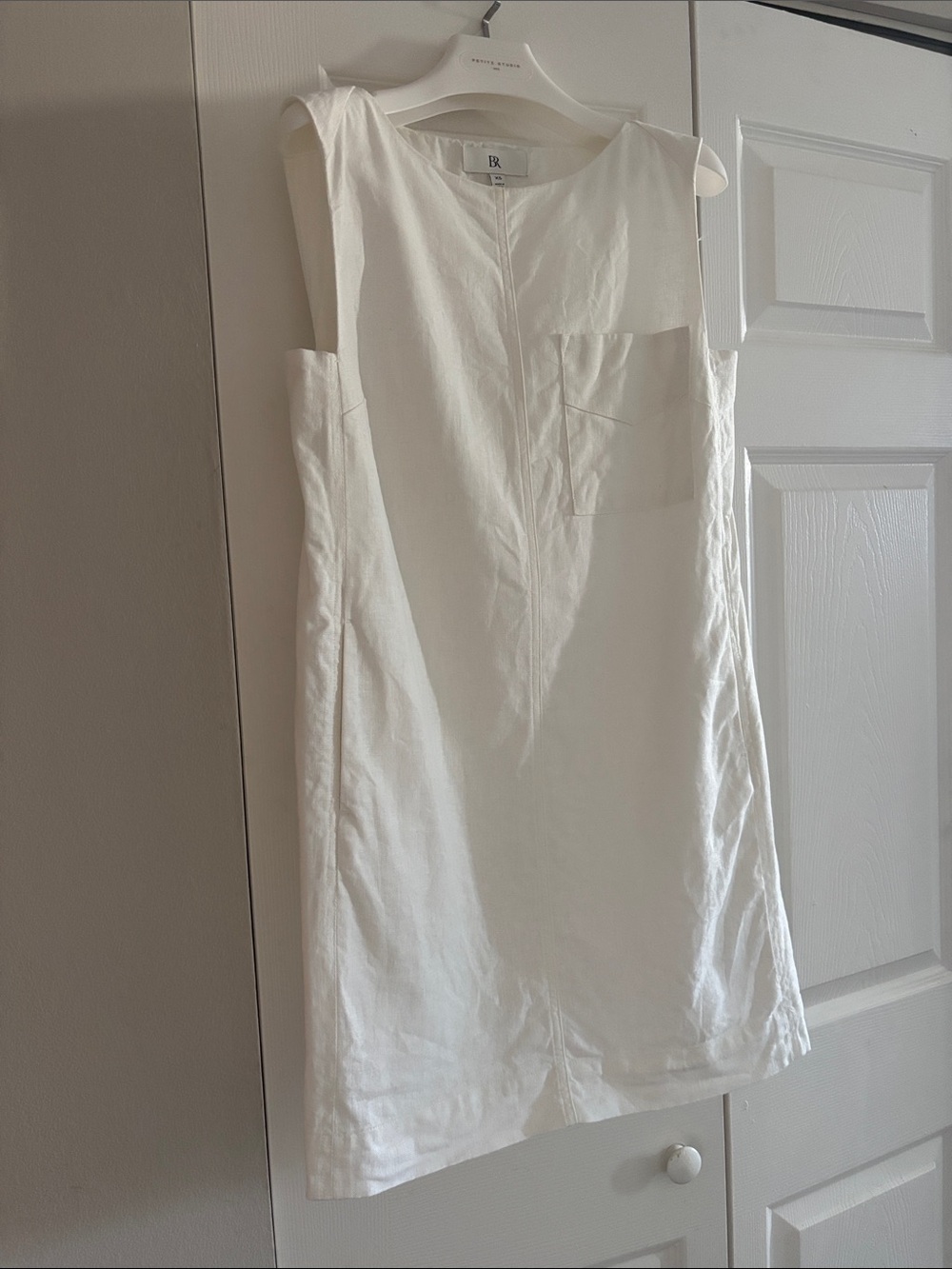 Banana Republic White Sleeveless Mini Dress